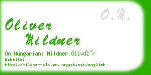 oliver mildner business card
